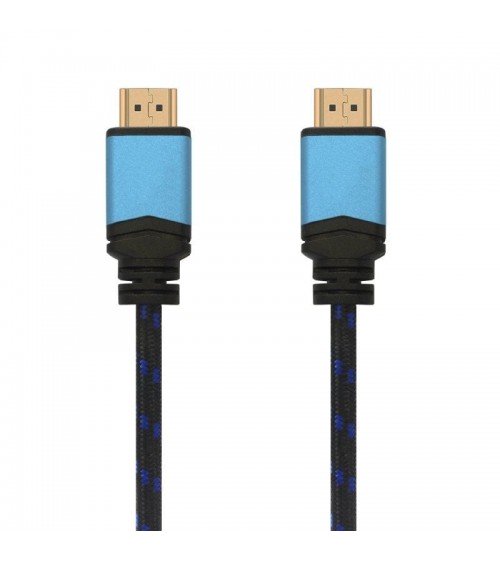 Cable hdmi 2.0 4k aisens a120-0360/ hdmi macho - hdmi macho/ hasta 10w/ 2250mbps/ 10m/ negro y azul