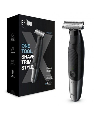Afeitadora braun wet and dry serie x xt5100/ con batería/ 6 accesorios