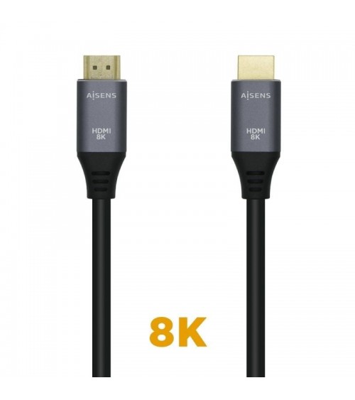 Cable hdmi 2.1 8k aisens a150-0429/ hdmi macho - hdmi macho/ 3m/ gris negro