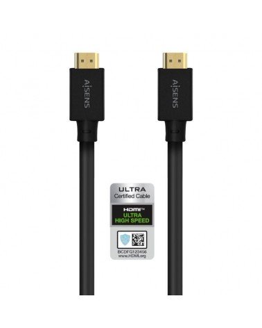 Cable hdmi 2.1 8k aisens a150-0680/ hdmi macho - hdmi macho/ 5m/ certificado/ negro