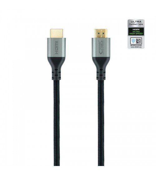 Cable hdmi 2.1 8k nanocable 10.15.8101/ hdmi macho - hdmi macho/ 1m/ certificado/ negro