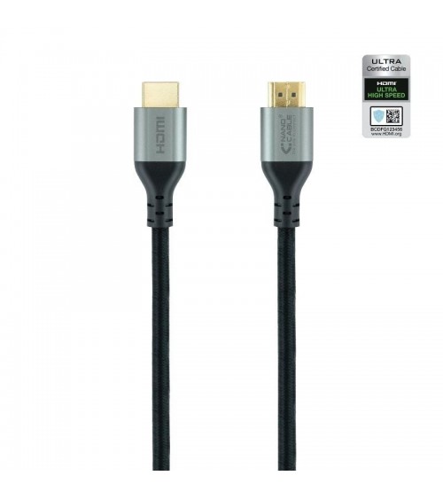 Cable hdmi 2.1 8k nanocable 10.15.8102/ hdmi macho - hdmi macho/ 2m/ certificado/ negro