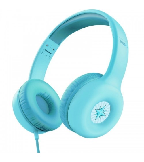 Auriculares infantiles trust nouna kids/ con micrófono/ azules