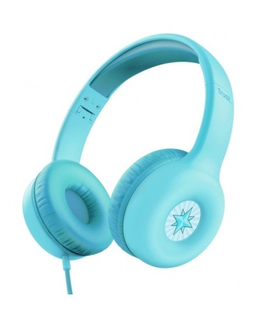 Auriculares infantiles trust nouna kids/ con micrófono/ azules