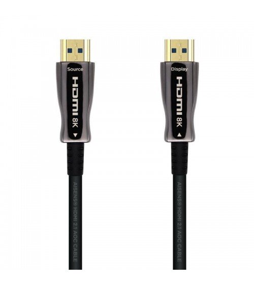 Cable hdmi 2.1 aoc 8k aisens a153-0516/ hdmi macho - hdmi macho/ 15m/ negro