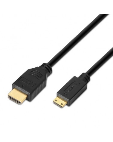 Cable hdmi aisens a119-0114/ hdmi macho - mini hdmi macho/ hasta 10w/ 720mbps/ 1.8m/ negro