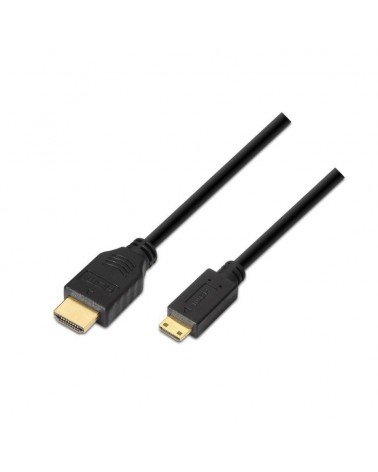 Cable hdmi aisens a119-0115/ hdmi macho - mini hdmi macho/ hasta 10w/ 720mbps/ 3m/ negro