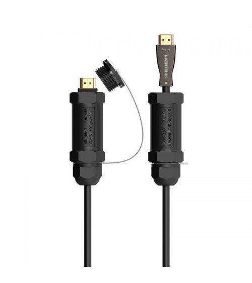 Cable hdmi con armadura 2.1 aoc 8k aisens a153-0611/ hdmi macho - hdmi macho/ 20m/ negro