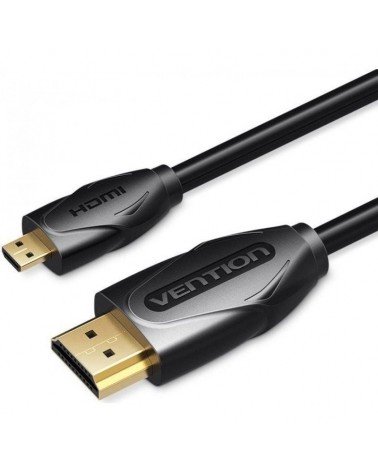 Cable hdmi vention vaa-d03-b100/ hdmi macho - micro hdmi macho/ 1m/ negro