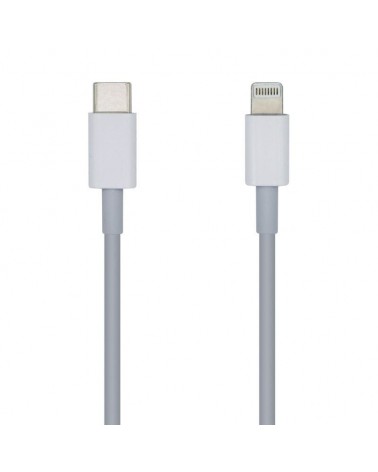 Cable lightning aisens a102-0443/ lightning macho - usb tipo-c macho/ 2m/ blanco