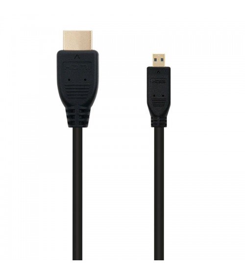Cable micro hdmi nanocable 10.15.3501/ hdmi macho - micro hdmi macho/ 0.8m/ negro