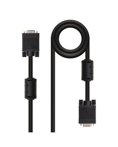 Cable svga nanocable 10.15.0115/ vga macho - vga macho/ 15m/ negro