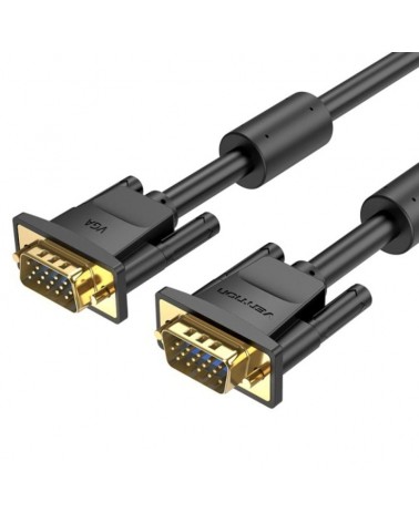 Cable svga vention daebf/ vga macho - vga macho/ 1m/ negro