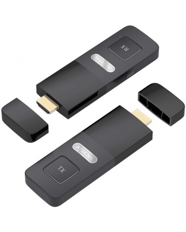 Adaptador de vídeo inalámbrico hdmi a hdmi aisens aswl-h2k30m001-bk