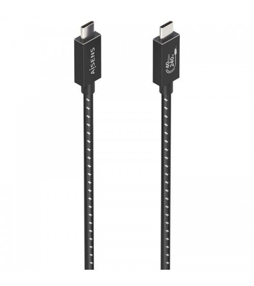 Cable usb 4.0 tipo-c aisens a107-0866/ usb tipo-c macho - usb tipo-c macho/ hasta 240w/ 40gbps/ 50cm/ gris