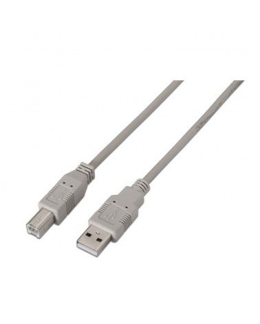 Cable usb 2.0 impresora aisens a101-0001/ usb tipo-b macho - usb macho/ hasta 2.5w/ 60mbps/ 1m/ beige