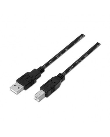 Cable usb 2.0 impresora aisens a101-0005/ usb tipo-b macho - usb macho/ hasta 2.5w/ 60mbps/ 1m/ negro