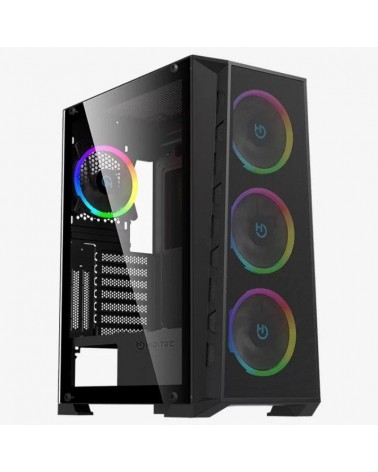 Caja gaming semitorre hiditec mh12 metal mesh