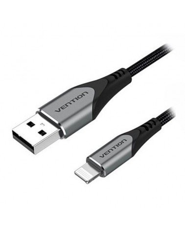 Cable usb 2.0 lightning vention labhf/ usb macho - lightning macho/ hasta 12w/ 480mbps/ 1m/ gris
