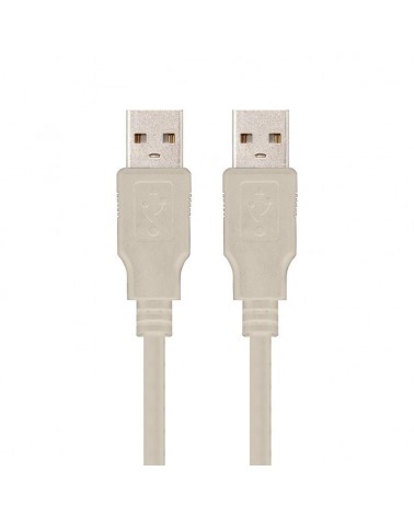 Cable usb 2.0 nanocable 10.01.0303/ usb macho - usb macho/ 2m/ beige
