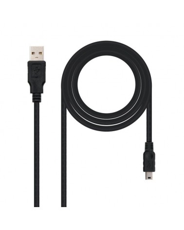 Cable usb 2.0 nanocable 10.01.0400/ usb macho - miniusb macho/ 50cm/ negro