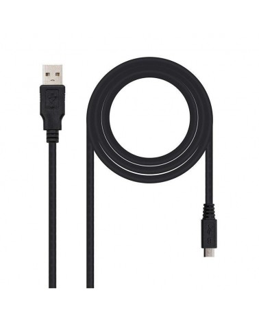 Cable usb 2.0 nanocable 10.01.0501/ usb macho - microusb macho/ 1.8m/ negro