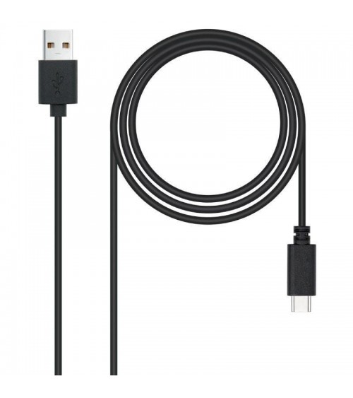 Cable usb 2.0 nanocable 10.01.2103/ usb macho - usb tipo-c macho/ 3m/ negro