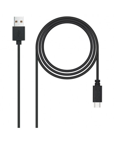 Cable usb 2.0 nanocable 10.01.2103/ usb macho - usb tipo-c macho/ 3m/ negro