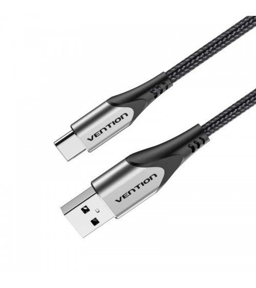 Cable usb 2.0 tipo-c vention codhc/ usb macho - usb tipo-c macho/ hasta 60w/ 480mbps/ 25cm/ gris