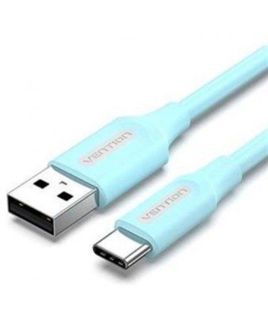 Cable usb 2.0 tipo-c vention coksf/ usb tipo-c macho - usb macho/ hasta 60w/ 480mbps/ 1m/ azul