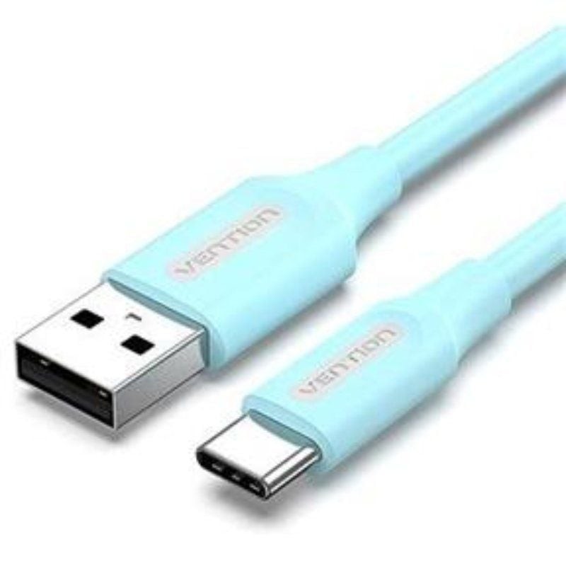 Cable usb 2.0 tipo-c vention coksg/ usb tipo-c macho - usb macho/ hasta 60w/ 480mbps/ 1.5m/ azul