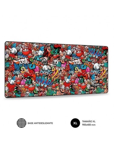 Alfombrilla subblim 01puw02 graffiti xl/ 900 x 400 x 3 mm