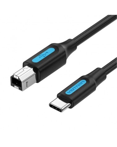 Cable usb 2.0 tipo-c vention cqubh/ usb tipo-b macho - usb tipo-c macho/ 480mbps/ 2m/ negro
