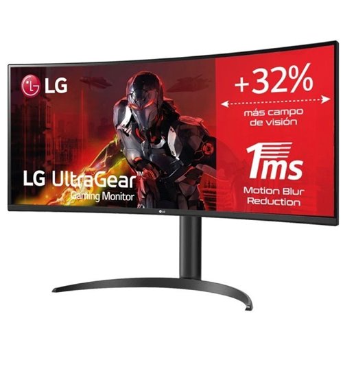 Monitor gaming ultrapanorámico curvo lg ultragear 34wp65cp-b 34'/ wqhd/ 1ms/ 160hz/ va/ multimedia/ negro