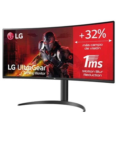 Monitor gaming ultrapanorámico curvo lg ultragear 34wp65cp-b 34'/ wqhd/ 1ms/ 160hz/ va/ multimedia/ negro