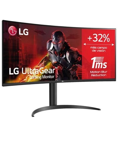Monitor gaming ultrapanorámico curvo lg ultragear 34wp65cp-b 34'/ wqhd/ 1ms/ 160hz/ va/ multimedia/ negro