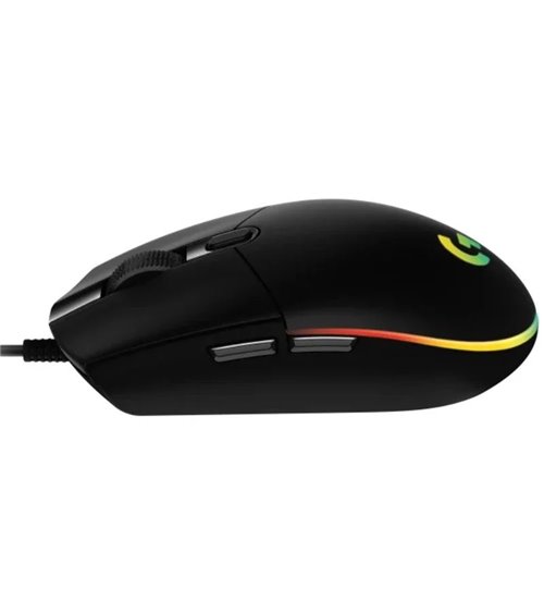 Ratón gaming logitech g102 lightsync/ hasta 8000 dpi/ negro