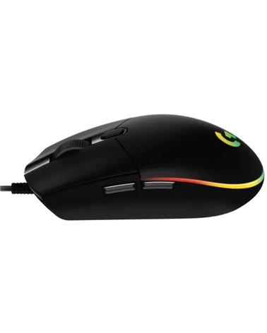 Ratón gaming logitech g102 lightsync/ hasta 8000 dpi/ negro
