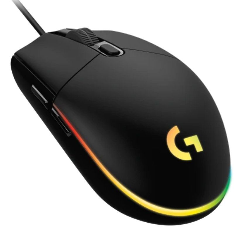 Ratón gaming logitech g102 lightsync/ hasta 8000 dpi/ negro