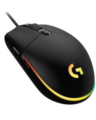 Ratón gaming logitech g102 lightsync/ hasta 8000 dpi/ negro