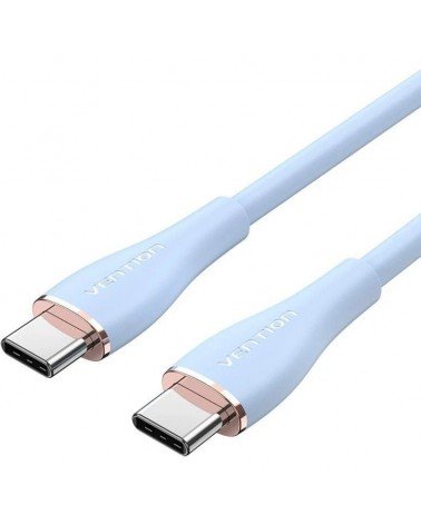 Cable usb 2.0 tipo-c vention tawsg/ usb tipo-c macho - usb tipo-c macho/ hasta 100w/ 480mbps/ 1.5m/ azul