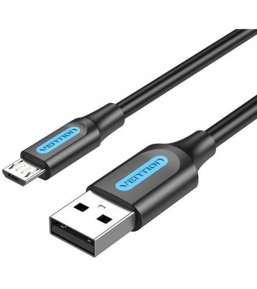 Cable usb 2.0 vention colbg/ usb macho - microusb macho/ hasta 60w/ 480mbps/ 1.5m/ negro
