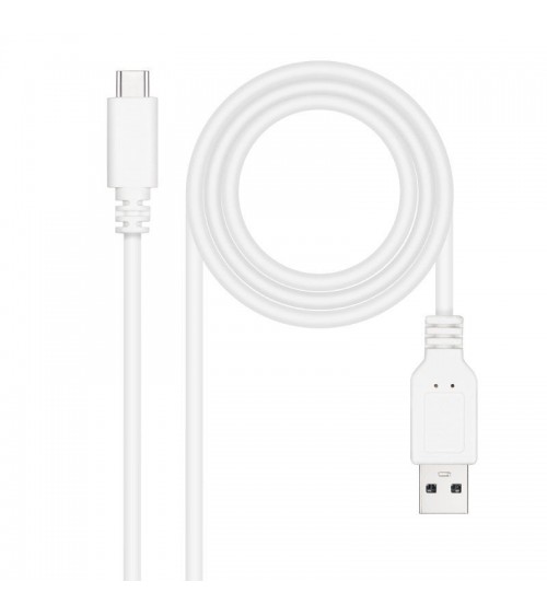 Cable usb 2.0 nanocable 10.01.2101-l150-w/ usb tipo-c macho - usb macho/ 1.5m/ blanco