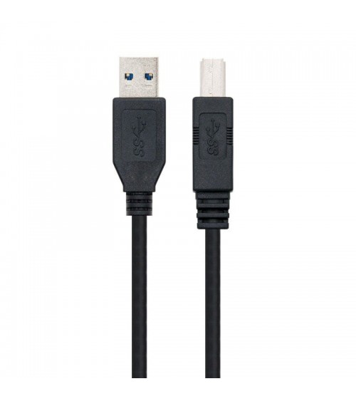 Cable usb 3.0 impresora nanocable 10.01.0802-bk/ usb tipo-b macho - usb macho/ 2m/ negro