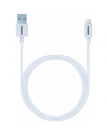 Cable usb 3.0 tipo-c duracell usb5031w/ usb tipo-c macho - usb macho/ 1m/ blanco