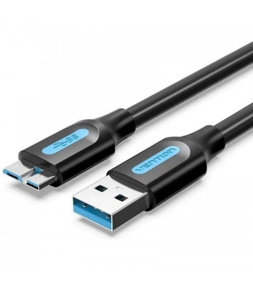 Cable usb 3.0 vention copbh/ usb macho - microusb macho/ hasta 10w/ 5gbps/ 2m/ negro