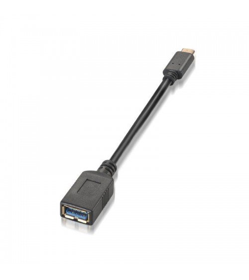 Cable usb 3.1 aisens a107-0062/ usb tipo-c macho - usb hembra/ hasta 27w/ 625mbps/ 15cm/ negro
