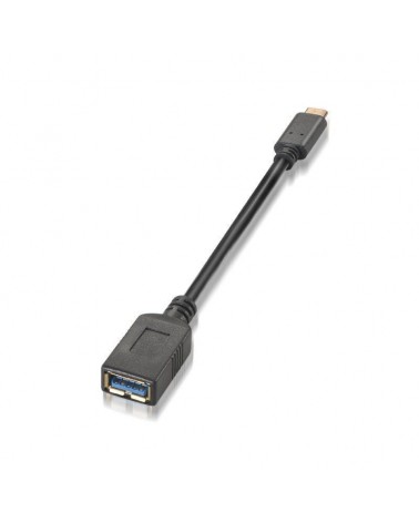 Cable usb 3.1 aisens a107-0062/ usb tipo-c macho - usb hembra/ hasta 27w/ 625mbps/ 15cm/ negro