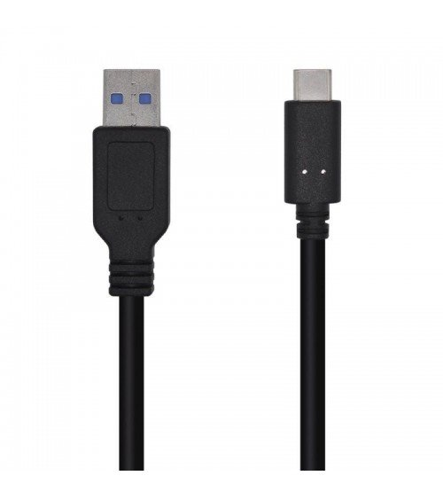 Cable usb 3.1 aisens a107-0450/ usb tipo-c macho - usb macho/ 1.5m/ negro
