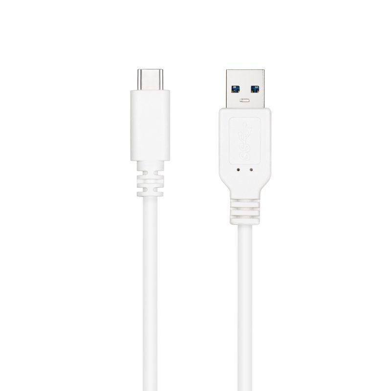 Cable usb 3.1 nanocable 10.01.4001-l150-w/ usb tipo-c macho - usb macho/ 1.5m/ blanco